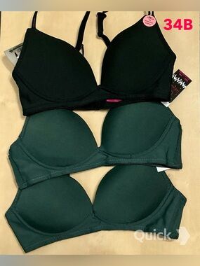 34B - NWT Molded Bralettes - 3 pcs set